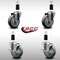 Service Caster 4'' SS Gray Poly Wheel Swivel 1-3/8'' Expanding Stem Caster Set 2 Brakes, 4PK SCC-SSEX20S414-PPUB-2-TLB-2-138 - alternate 2